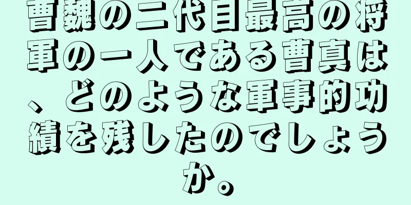 曹魏の二代目最高の将軍の一人である曹真は、どのような軍事的功績を残したのでしょうか。