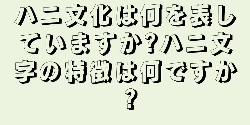 ハニ文化は何を表していますか?ハニ文字の特徴は何ですか？