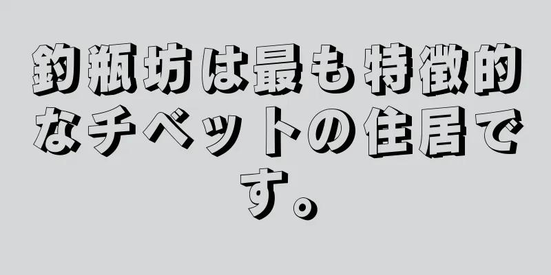 釣瓶坊は最も特徴的なチベットの住居です。