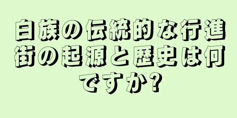 白族の伝統的な行進街の起源と歴史は何ですか?