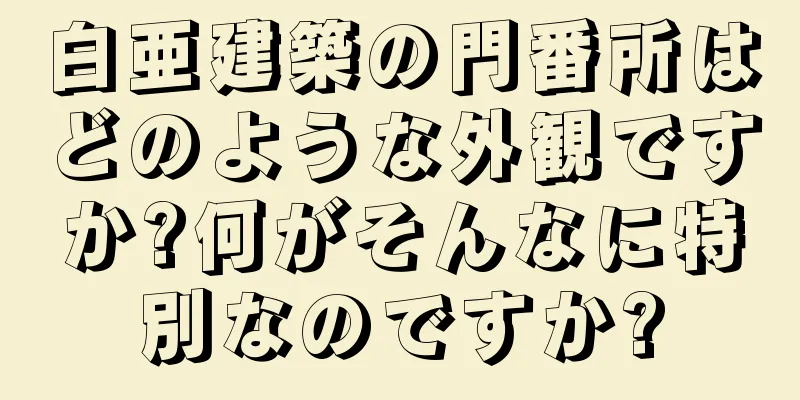 白亜建築の門番所はどのような外観ですか?何がそんなに特別なのですか?