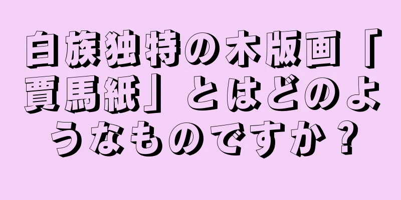 白族独特の木版画「賈馬紙」とはどのようなものですか？
