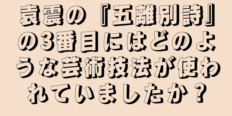 袁震の『五離別詩』の3番目にはどのような芸術技法が使われていましたか？