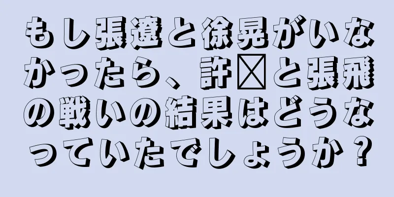 もし張遼と徐晃がいなかったら、許褚と張飛の戦いの結果はどうなっていたでしょうか？