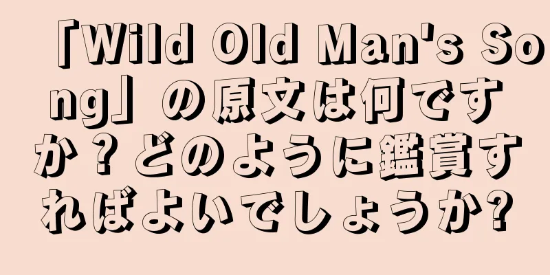 「Wild Old Man's Song」の原文は何ですか？どのように鑑賞すればよいでしょうか?