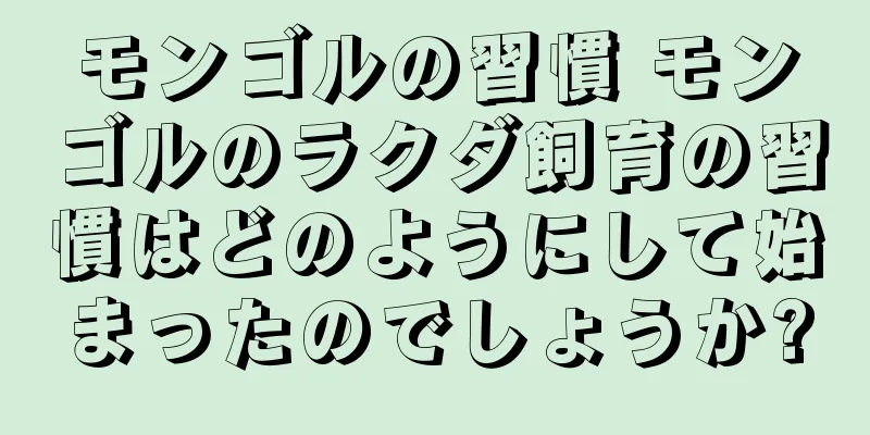 モンゴルの習慣 モンゴルのラクダ飼育の習慣はどのようにして始まったのでしょうか?