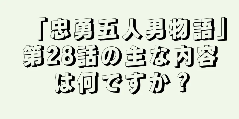 「忠勇五人男物語」第28話の主な内容は何ですか？