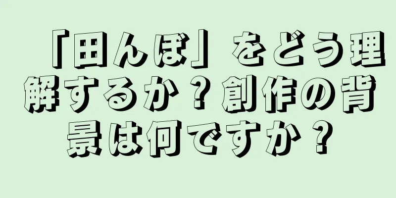 「田んぼ」をどう理解するか？創作の背景は何ですか？
