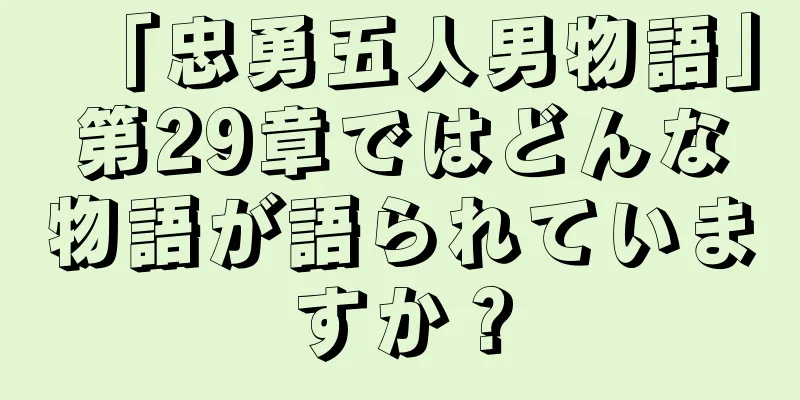 「忠勇五人男物語」第29章ではどんな物語が語られていますか？