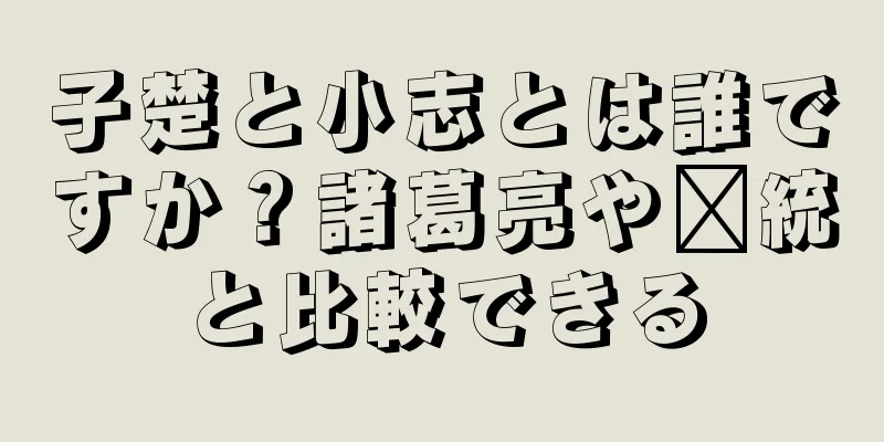 子楚と小志とは誰ですか？諸葛亮や龐統と比較できる