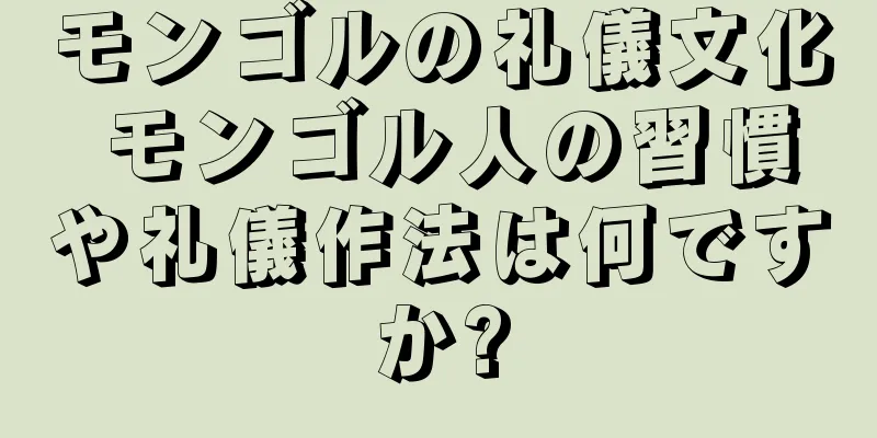 モンゴルの礼儀文化 モンゴル人の習慣や礼儀作法は何ですか?