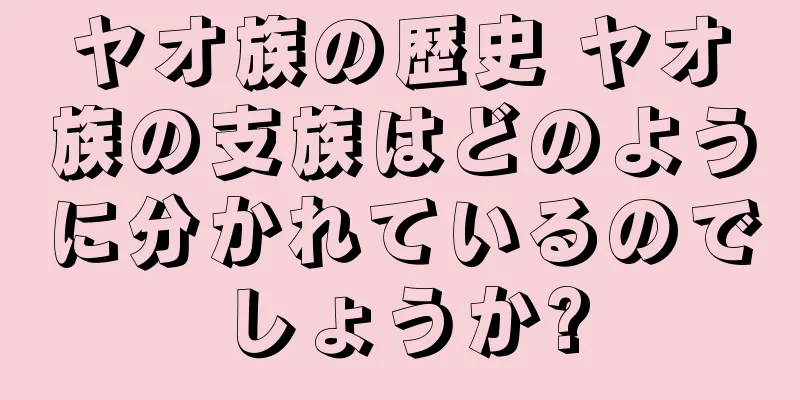 ヤオ族の歴史 ヤオ族の支族はどのように分かれているのでしょうか?