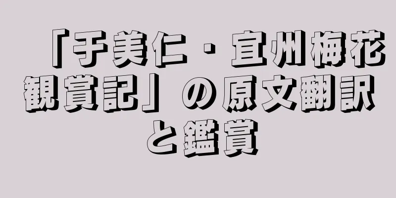 「于美仁・宜州梅花観賞記」の原文翻訳と鑑賞