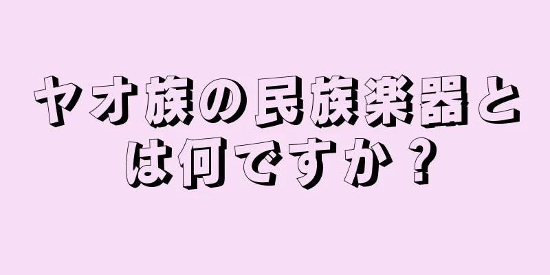 ヤオ族の民族楽器とは何ですか？