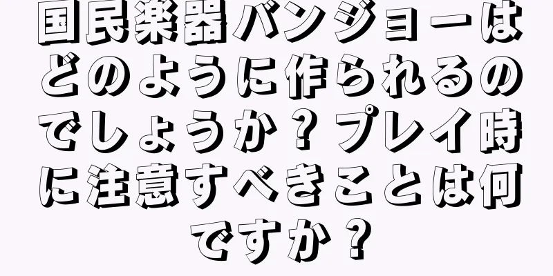 国民楽器バンジョーはどのように作られるのでしょうか？プレイ時に注意すべきことは何ですか？