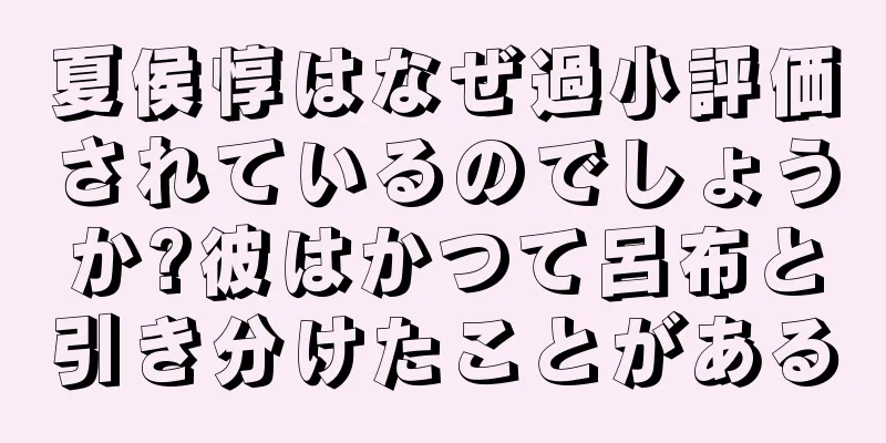 夏侯惇はなぜ過小評価されているのでしょうか?彼はかつて呂布と引き分けたことがある