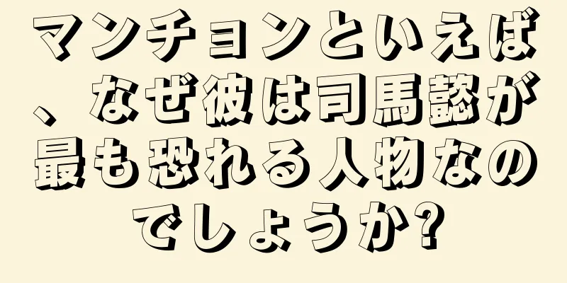 マンチョンといえば、なぜ彼は司馬懿が最も恐れる人物なのでしょうか?