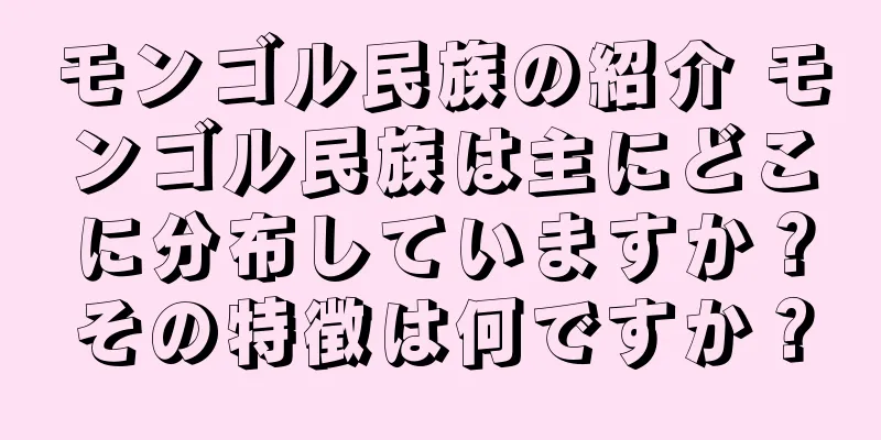 モンゴル民族の紹介 モンゴル民族は主にどこに分布していますか？その特徴は何ですか？