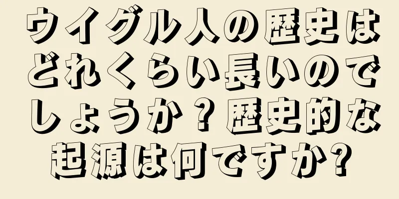ウイグル人の歴史はどれくらい長いのでしょうか？歴史的な起源は何ですか?