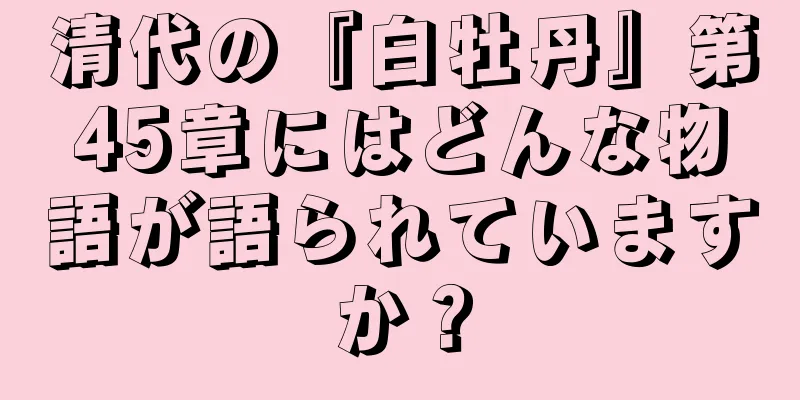 清代の『白牡丹』第45章にはどんな物語が語られていますか？