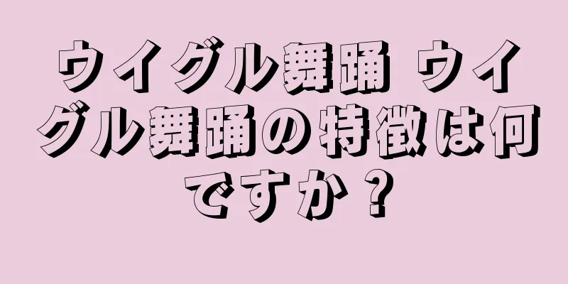 ウイグル舞踊 ウイグル舞踊の特徴は何ですか？