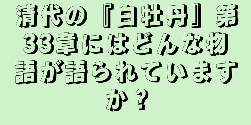 清代の『白牡丹』第33章にはどんな物語が語られていますか？