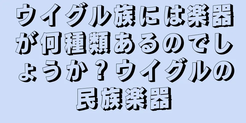 ウイグル族には楽器が何種類あるのでしょうか？ウイグルの民族楽器