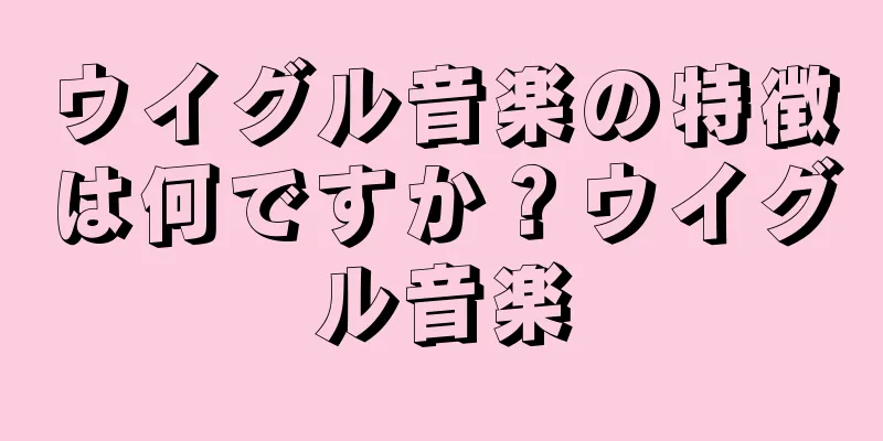 ウイグル音楽の特徴は何ですか？ウイグル音楽