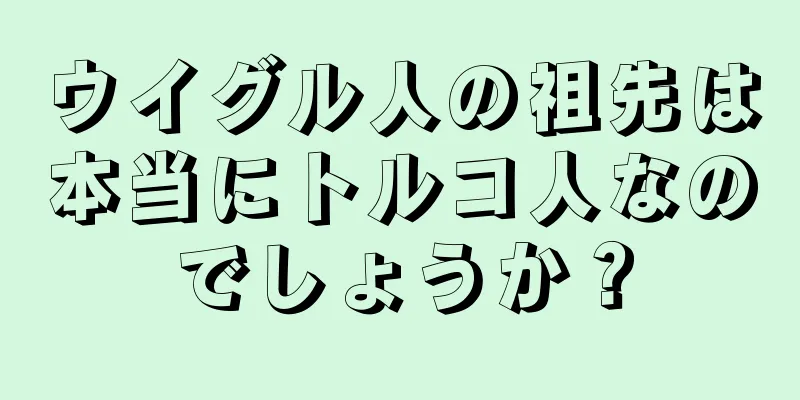 ウイグル人の祖先は本当にトルコ人なのでしょうか？