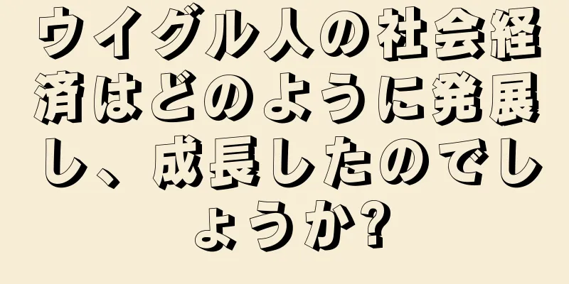 ウイグル人の社会経済はどのように発展し、成長したのでしょうか?