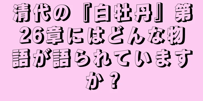 清代の『白牡丹』第26章にはどんな物語が語られていますか？