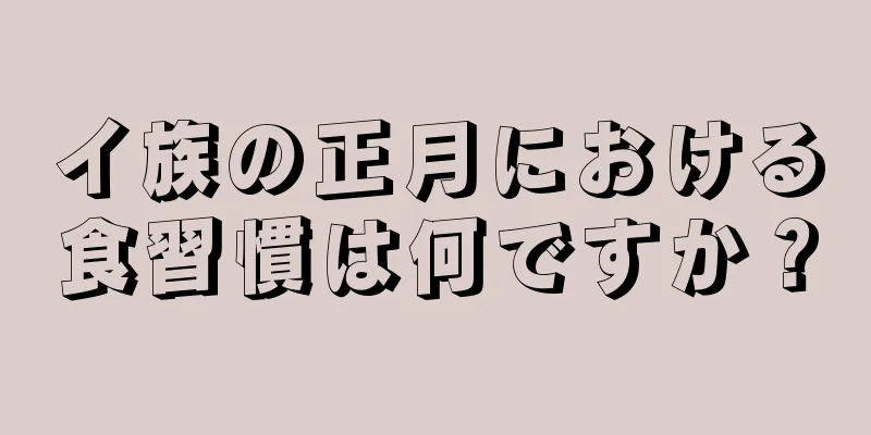 イ族の正月における食習慣は何ですか？