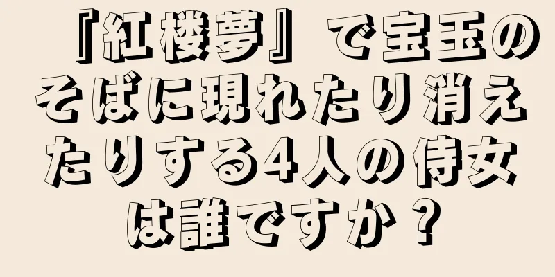『紅楼夢』で宝玉のそばに現れたり消えたりする4人の侍女は誰ですか？
