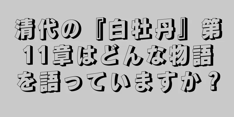 清代の『白牡丹』第11章はどんな物語を語っていますか？