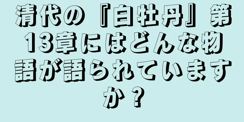 清代の『白牡丹』第13章にはどんな物語が語られていますか？