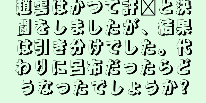 趙雲はかつて許褚と決闘をしましたが、結果は引き分けでした。代わりに呂布だったらどうなったでしょうか?