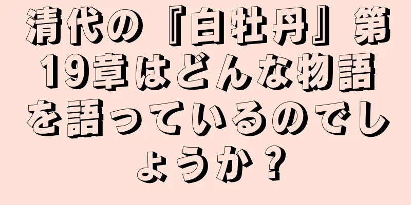 清代の『白牡丹』第19章はどんな物語を語っているのでしょうか？