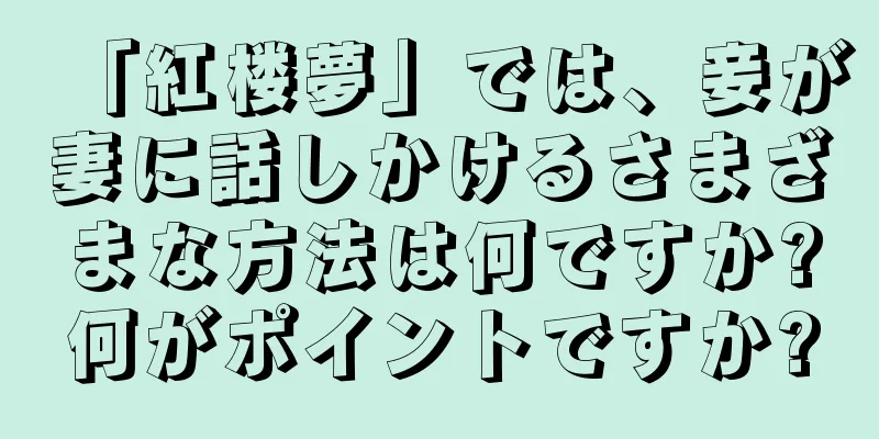 「紅楼夢」では、妾が妻に話しかけるさまざまな方法は何ですか?何がポイントですか?
