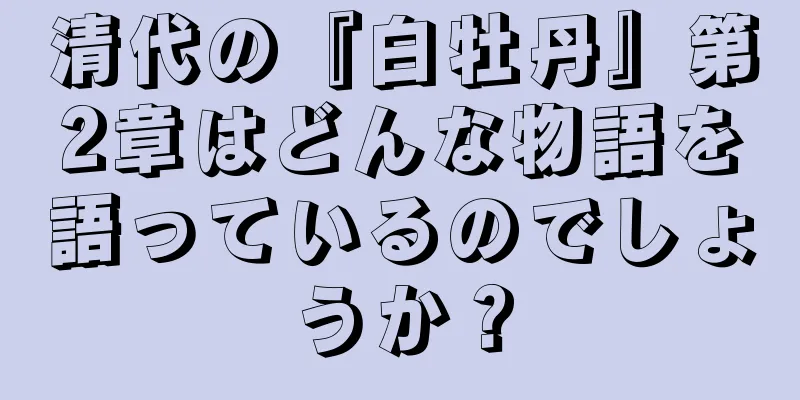 清代の『白牡丹』第2章はどんな物語を語っているのでしょうか？
