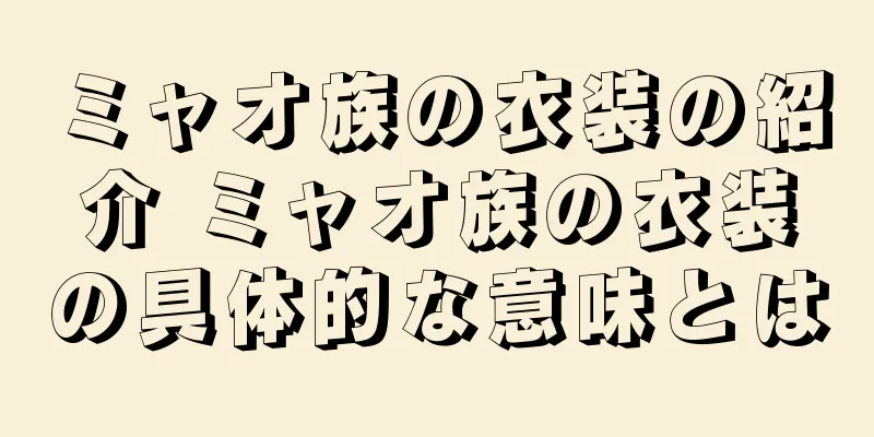 ミャオ族の衣装の紹介 ミャオ族の衣装の具体的な意味とは