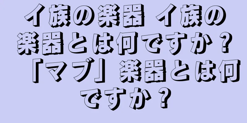 イ族の楽器 イ族の楽器とは何ですか？「マブ」楽器とは何ですか？