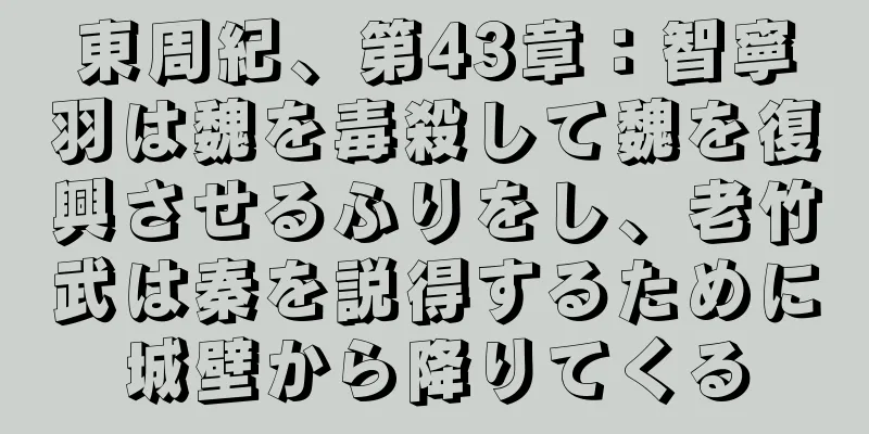 東周紀、第43章：智寧羽は魏を毒殺して魏を復興させるふりをし、老竹武は秦を説得するために城壁から降りてくる