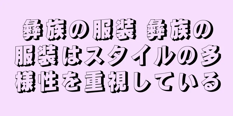彝族の服装 彝族の服装はスタイルの多様性を重視している