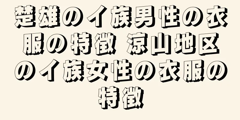 楚雄のイ族男性の衣服の特徴 涼山地区のイ族女性の衣服の特徴