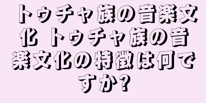 トゥチャ族の音楽文化 トゥチャ族の音楽文化の特徴は何ですか?