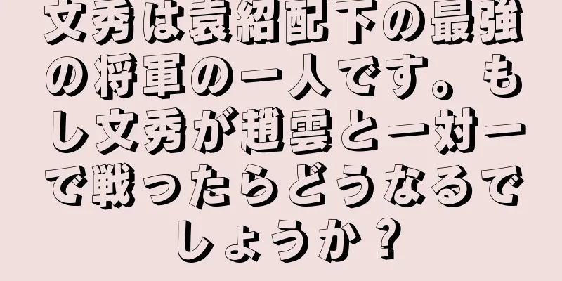 文秀は袁紹配下の最強の将軍の一人です。もし文秀が趙雲と一対一で戦ったらどうなるでしょうか？