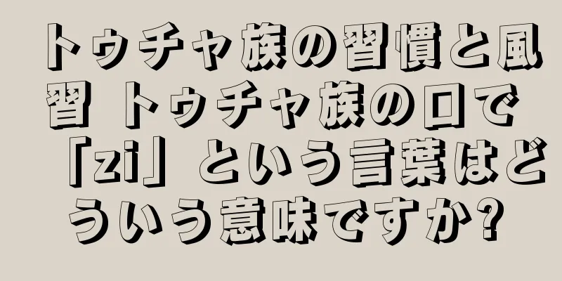 トゥチャ族の習慣と風習 トゥチャ族の口で「zi」という言葉はどういう意味ですか?