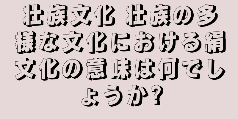 壮族文化 壮族の多様な文化における絹文化の意味は何でしょうか?