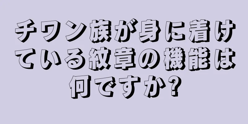 チワン族が身に着けている紋章の機能は何ですか?