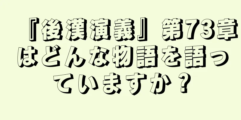 『後漢演義』第73章はどんな物語を語っていますか？